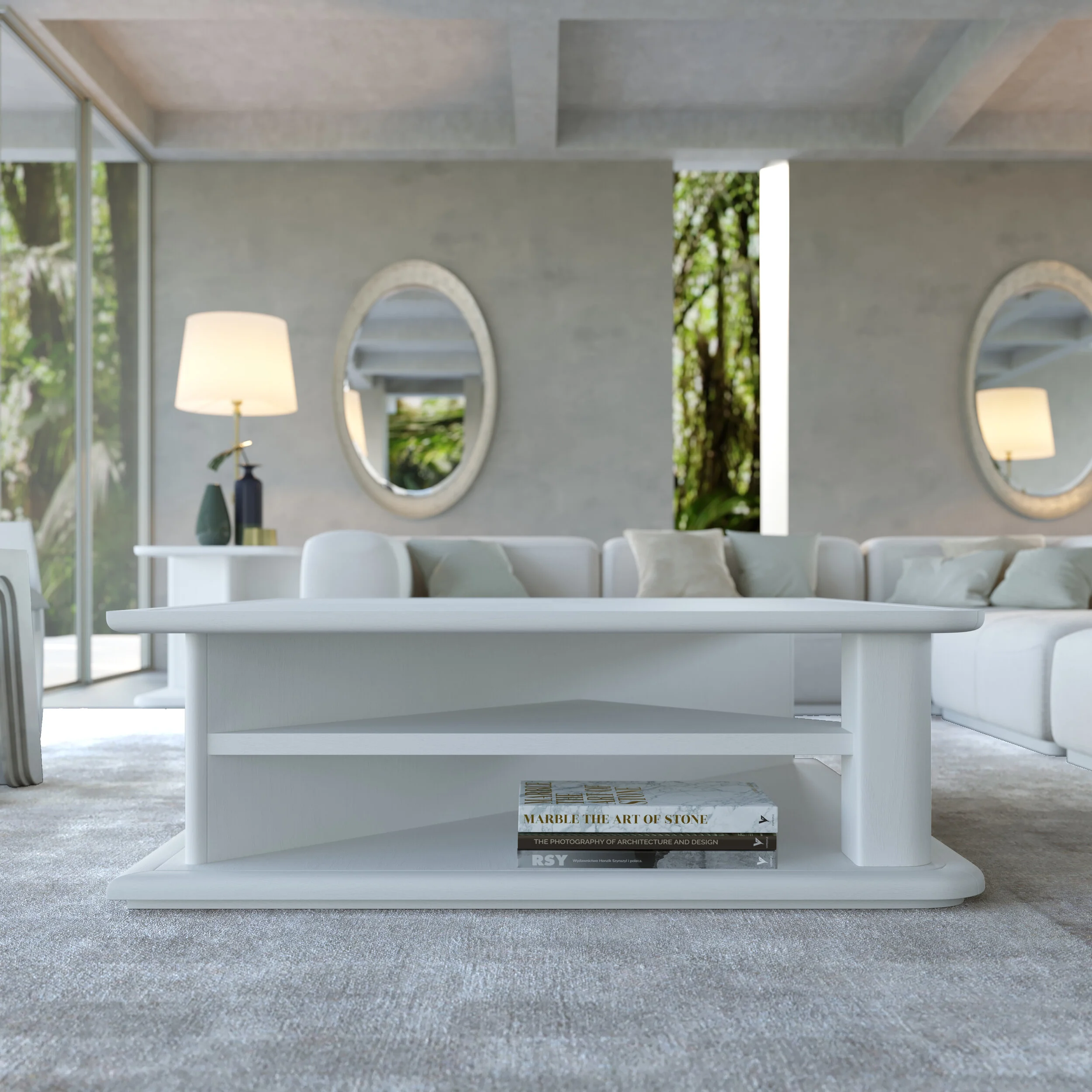 Cannello Cocktail Table - 007 Lino Bianco — Casa Ispirata